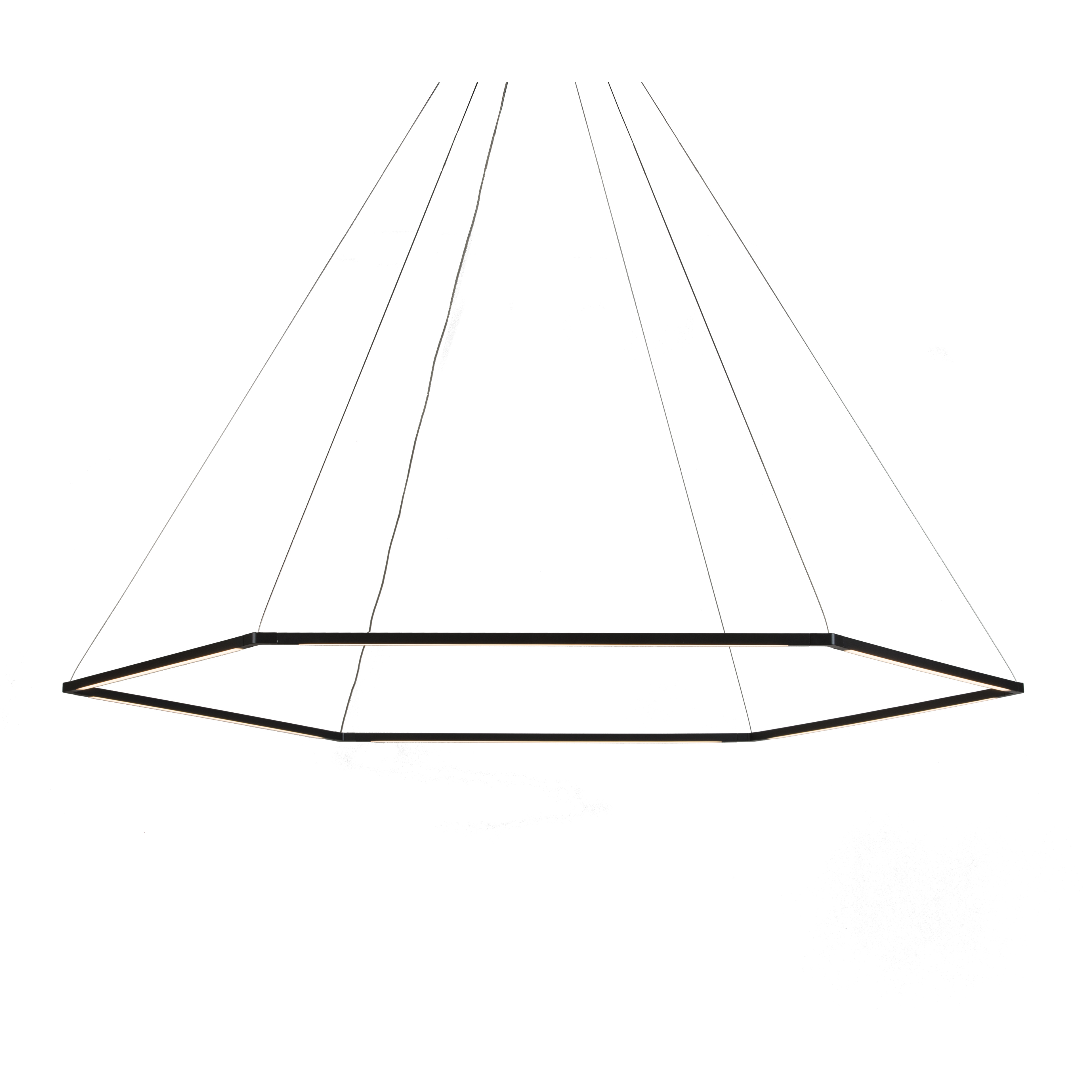 Z-Bar LED 45.34 inch Matte Black Pendant Ceiling Light, Honeycomb